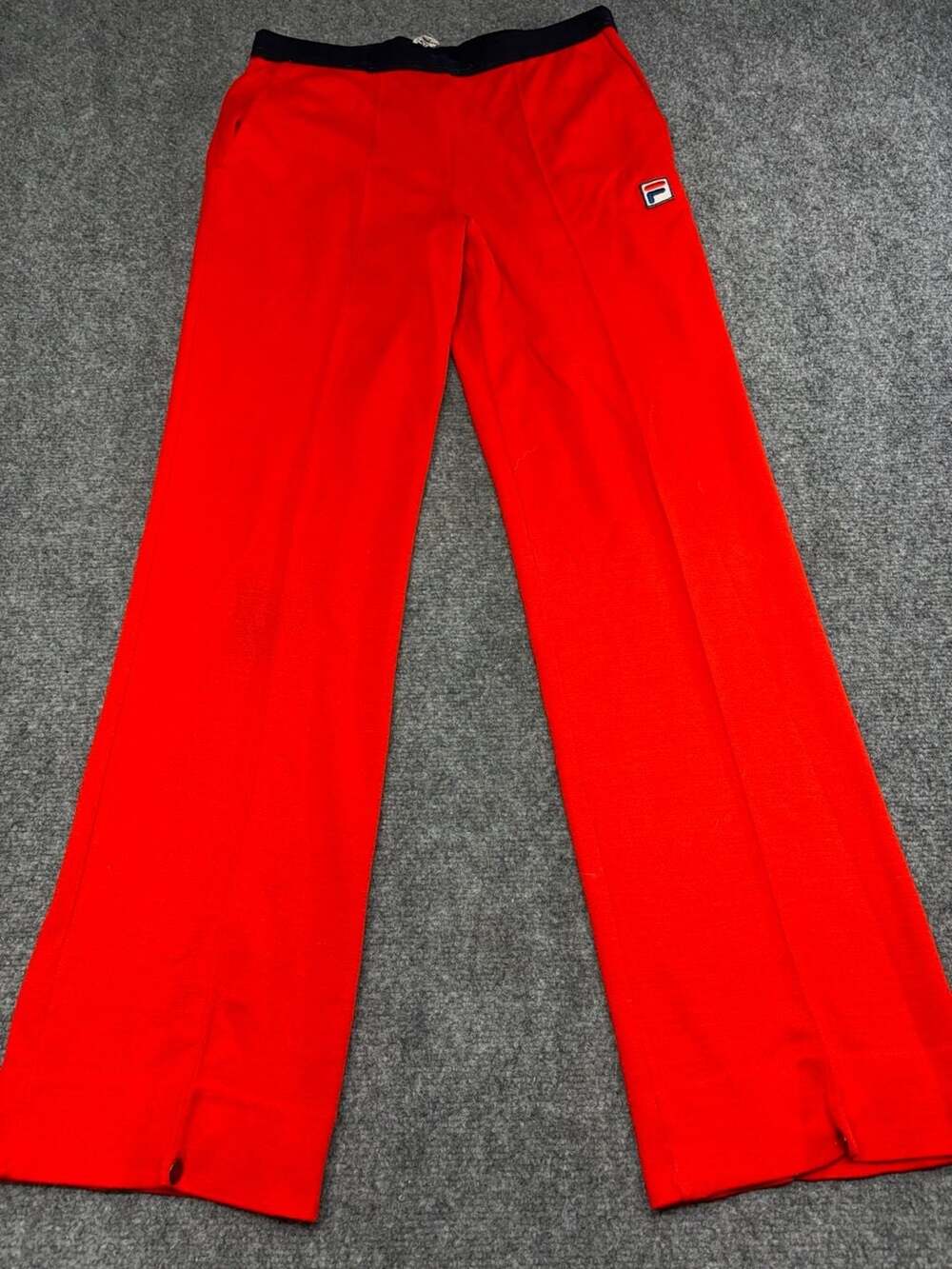 VTG Fila Red Track Pants Men's Large-32-snap bottom  Sportswear Activewear BORG